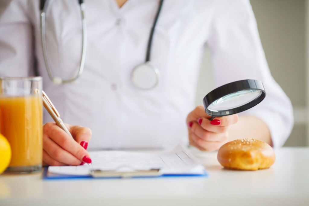 Conceptual Photo Of A Female Nutritionist With Fruits